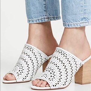 NEW Jeffrey Campbell Woven Block Heel Mules